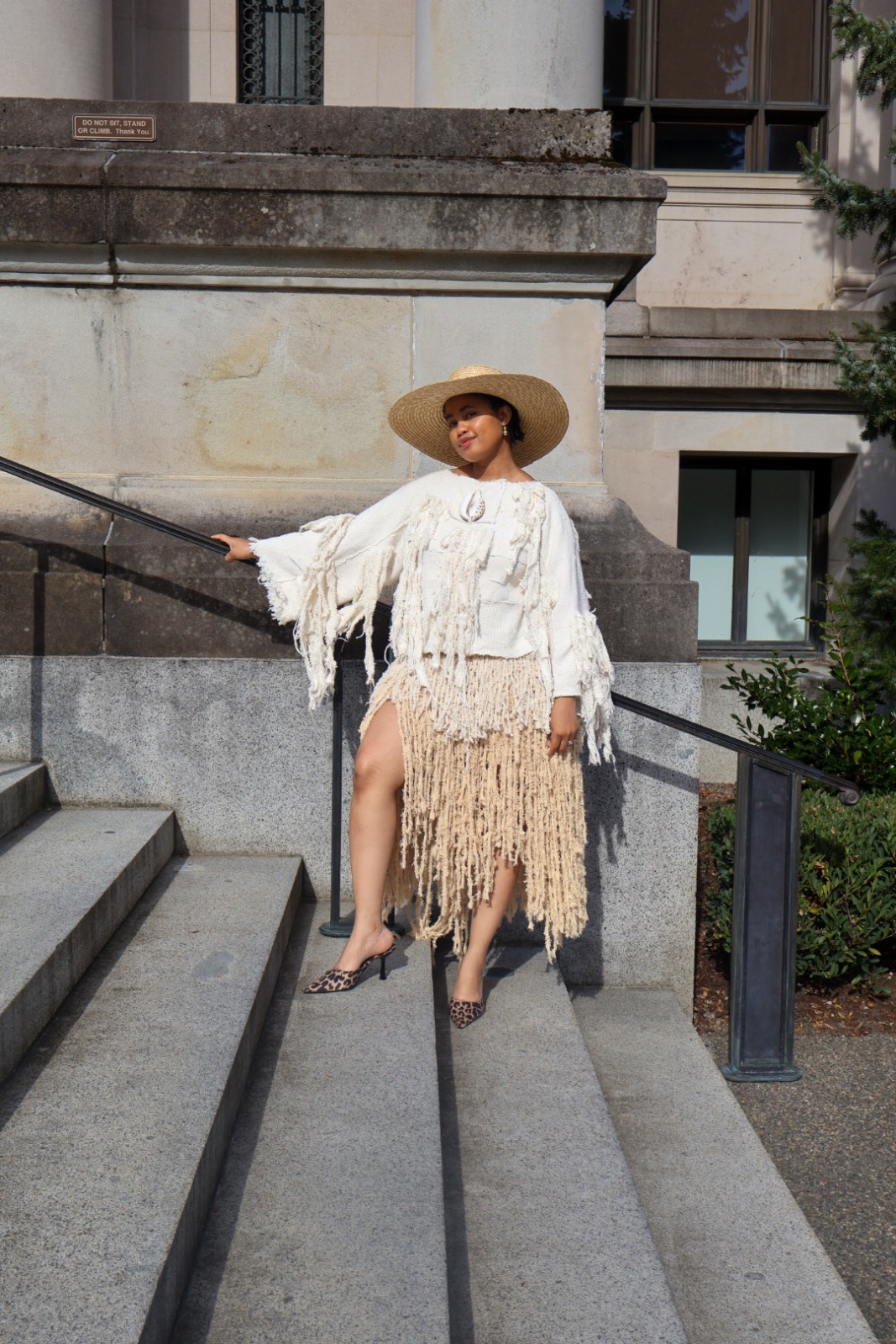 The Homage Cotton Fringe CROTCHET skirt