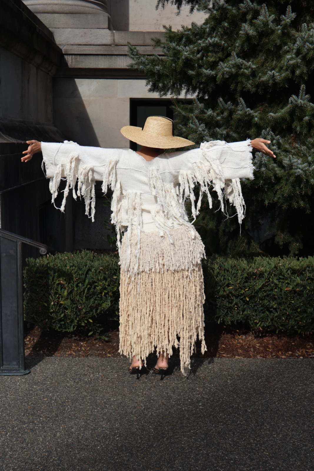 The Sethunya fringe Raw edge TOP